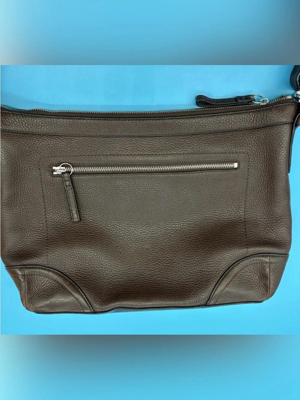 Coach Classic Brown Pebbled Leather Shoulder Hobo Bag